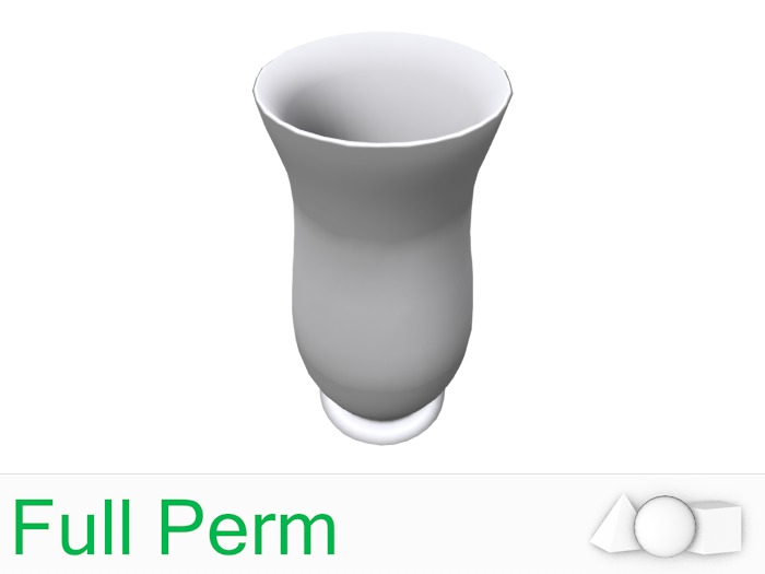 Full Perm One Prim Sculpted Vase Builders Kit 03