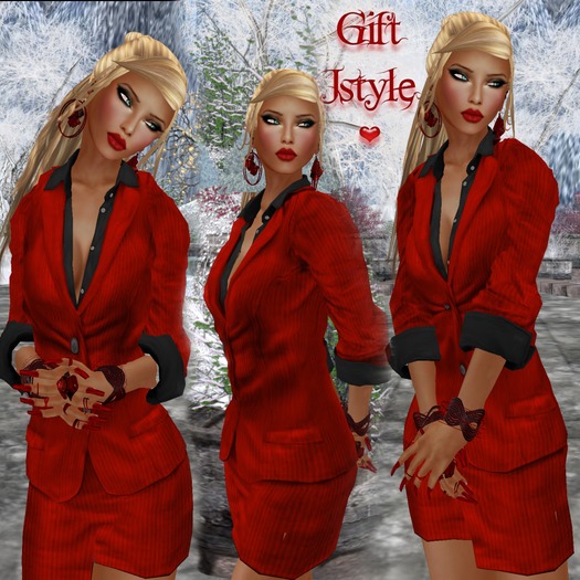 GIFT RED CHRISTMAS JSTYLE COMPLET AVATAR WOMAN