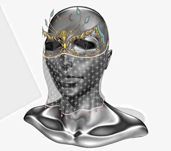 F-CREATION Veil mask White