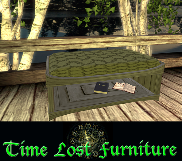 Time Lost Rustic Padded Bench Brown