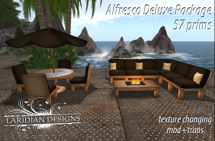 Laridian Alfresco Deluxe Outdoor Set -Brown