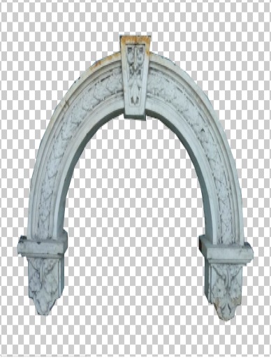 Iron Arched Pediment