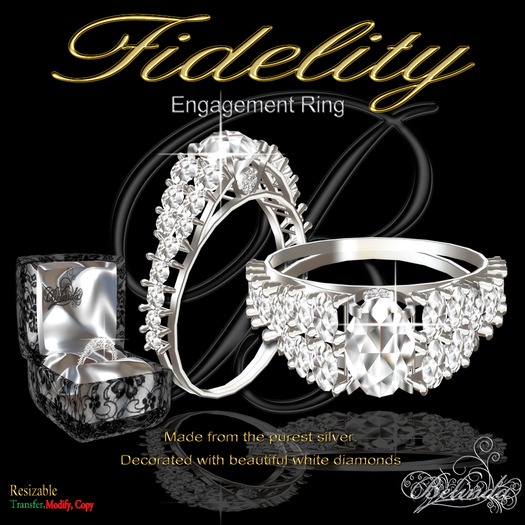 Gothic Romance - Engagement Ring - Onyx  - GB