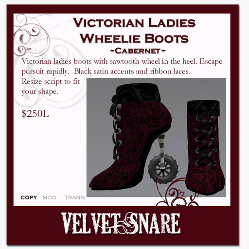 EB Victorian Wheel boot cabernet boxed