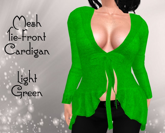 Mesh Tie-Front Cardigan DEMO