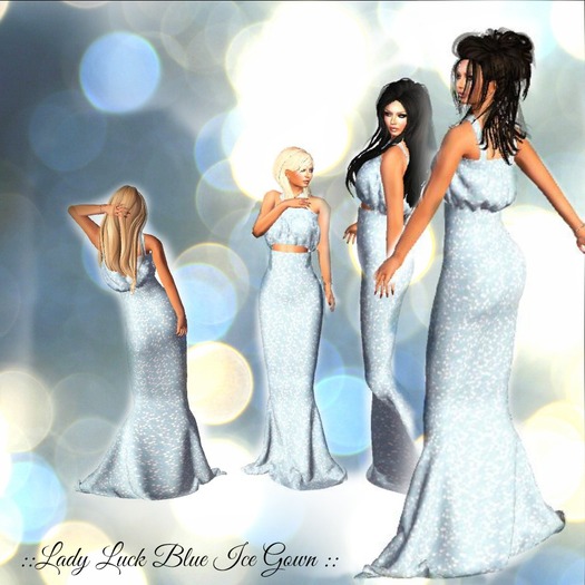Lady Luck Blue Ice Gown