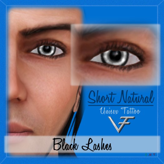 BLACK Unisex Short Natural Eyelashes (Without Eyeliner) - Tattoo Layer