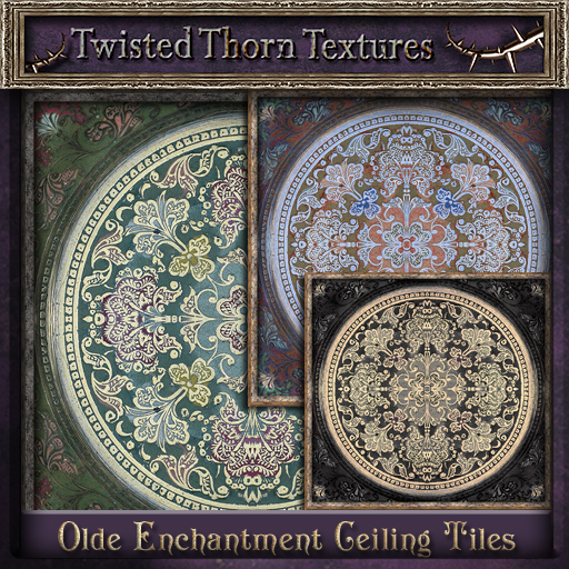 Twisted Thorn Textures- The Georgiana Series, Set 1 - Rococo Wallpaper Textures