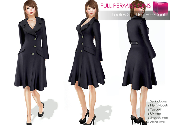 MI87146 Slim Line Felt Coat