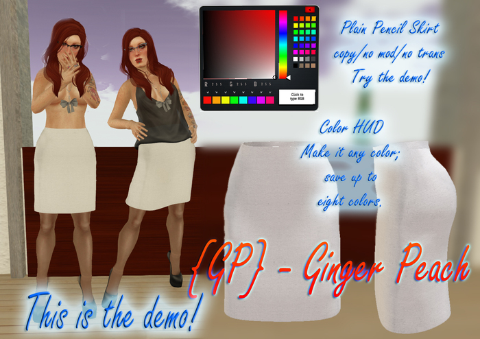 {GP} - Plain Pencil Skirt - DEMO