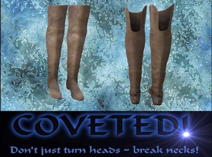 COVETED! Fawn Rigged Mesh Boots ad