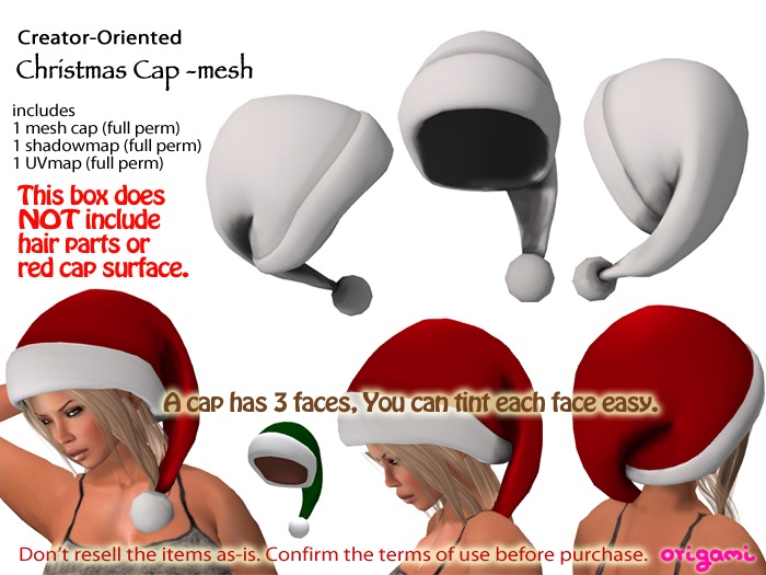 origami~* Christmas Cap - Mesh