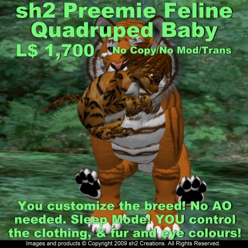 sh2 Preemie Feline Quadruped Baby v1.9