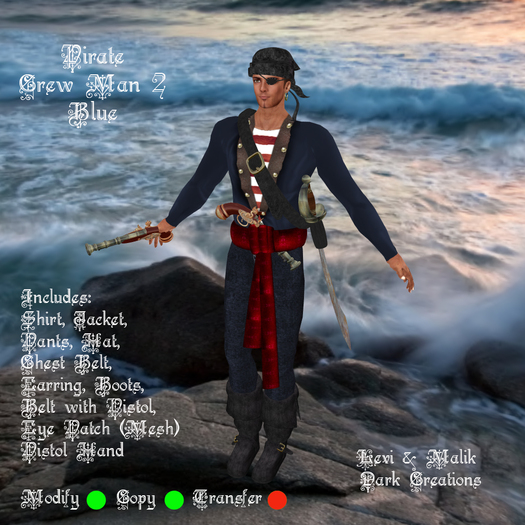 Pirate Crew Man 2 Blue