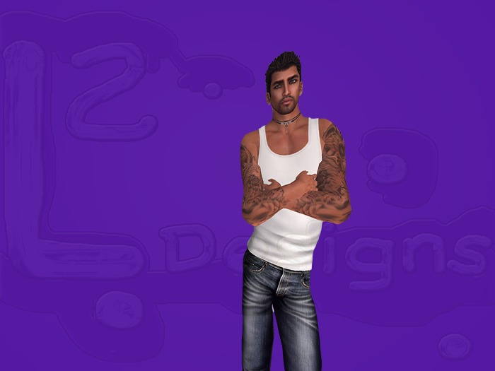 L2 Designs Mens White Tank Top