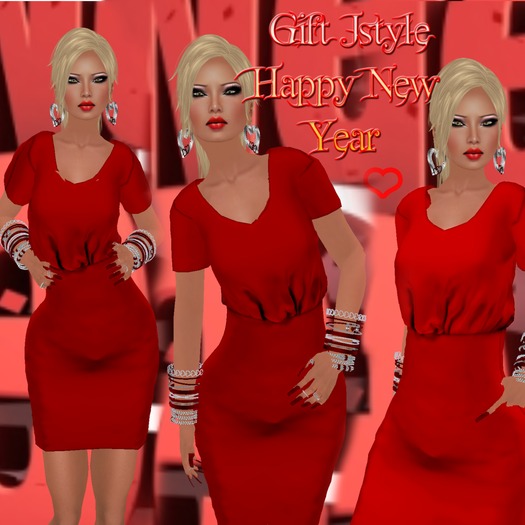 GIFT MESH DRESS RED+SKIN+SHAPE+JEWELRY+HEELS