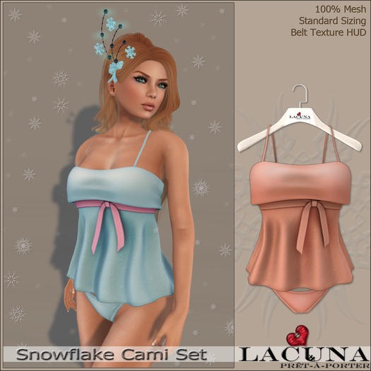*LACUNA* Snowflake Cami Set - Blushing Peach