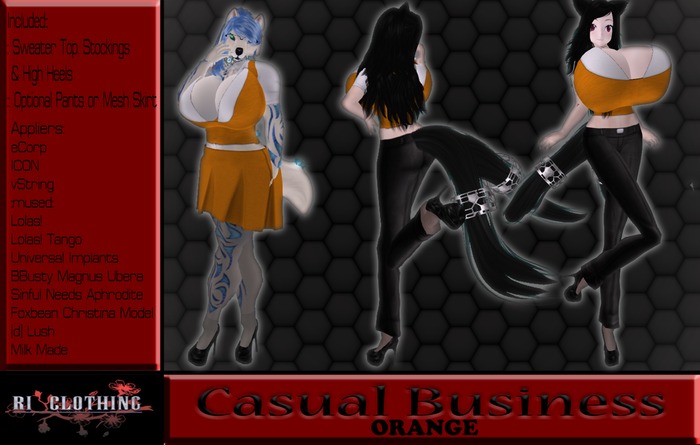 ~RI~ CASUAL BUSINESS ORANGE