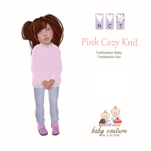 bC - Cozy Knit Sweater Pink - Toddleedoo