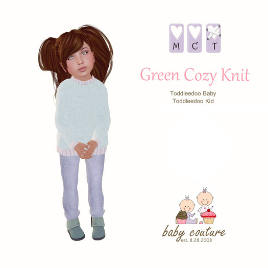 bC - Cozy Knit Sweater Green - Toddleedoo