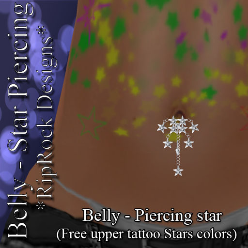 RipRock - Belly Star Piercing cute neko