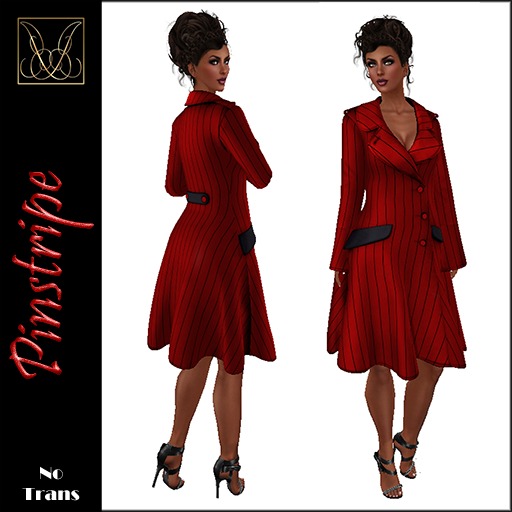 JCD Green Pinstripe Mesh Coat/Dress (bagged)