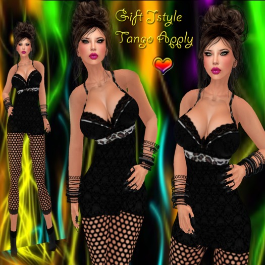 GIFTS COMPLETE OUTFIT BLACK JSTYLE+APPLY TANGO
