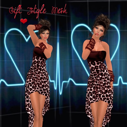 GIFT COMPLETE OUTFIT RED -DRESS MESH JSTYLE