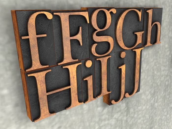 OO Letterpress:  Baskerville - Punctuation Set