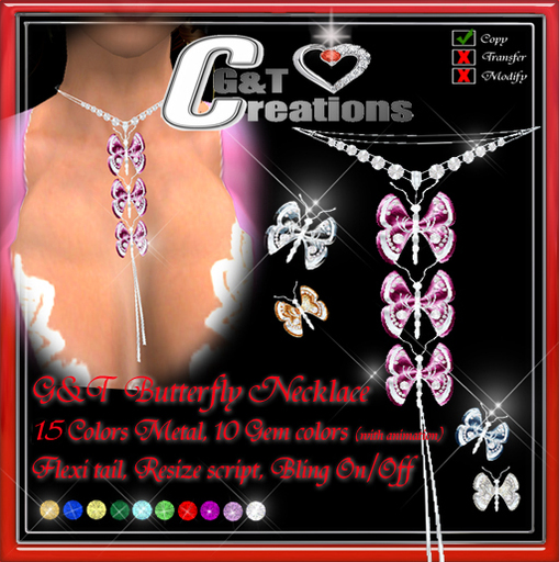 G&T Butterfly Necklace flex