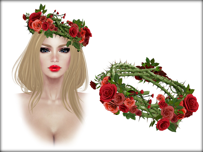 Boudoir -Roses Thorn Wreath Red