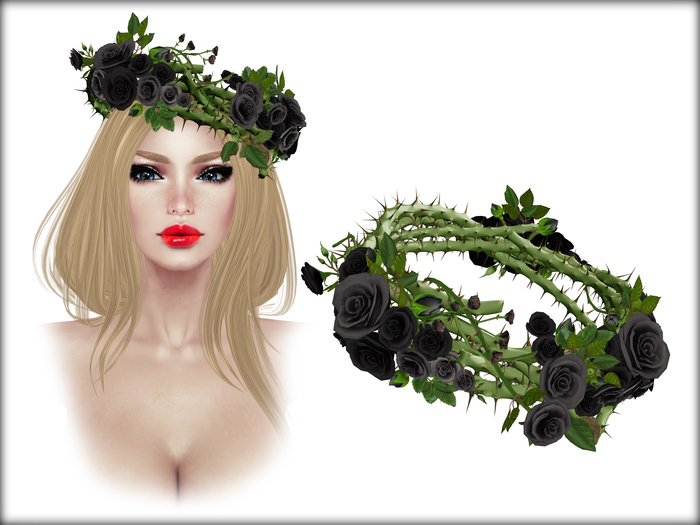 Boudoir -Roses Thorn Wreath Black