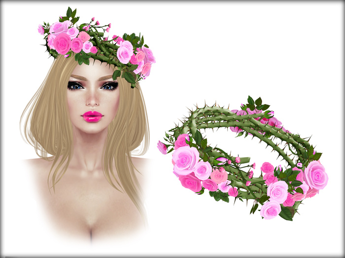 Boudoir -Roses Thorn Wreath Pink