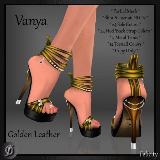 Shoes - *Felicity* Vanya Stilettos - Golden Leather High Heels (24 Shoe Sole Colors, 24 Heel Colors, 5 Metals) Part Mesh
