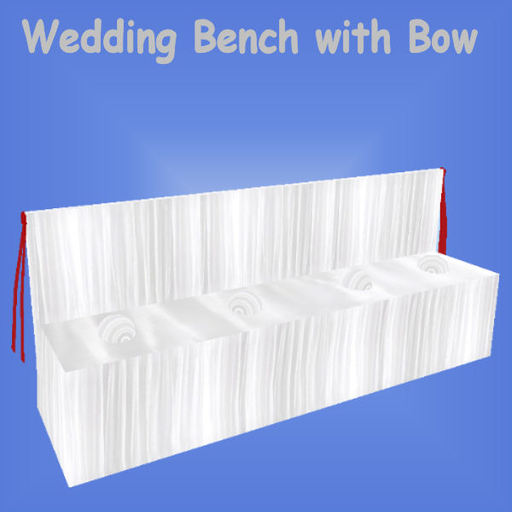 <MS> Decos Wedding Bench (4) - Bow