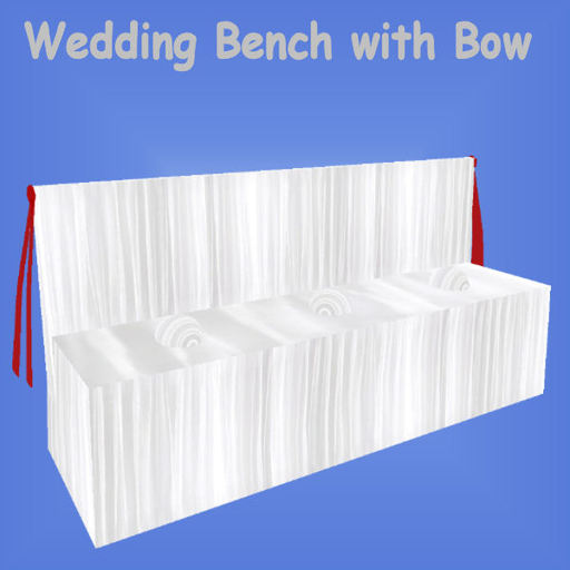 <MS> Decos Wedding Bench (3) - Bow
