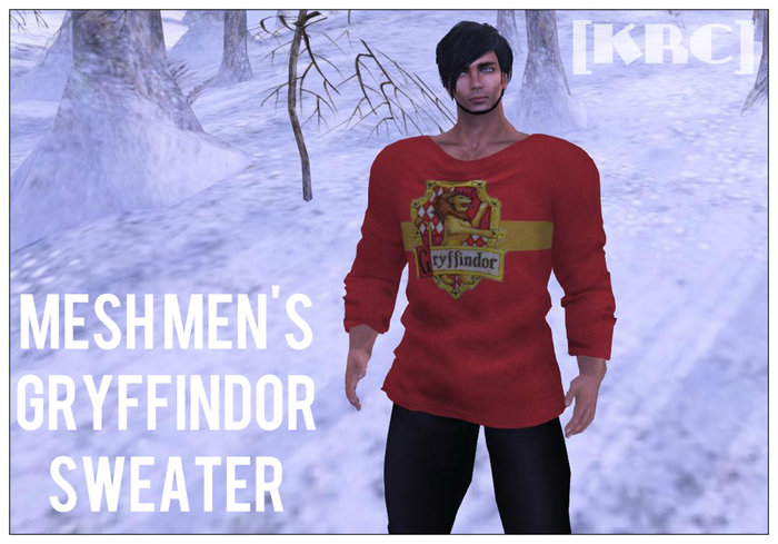 [ KRC ]  Gryffindor Mens long sleeve loose Shirt