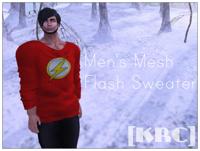 [ KRC ]  Flash Mens Mesh Sweater