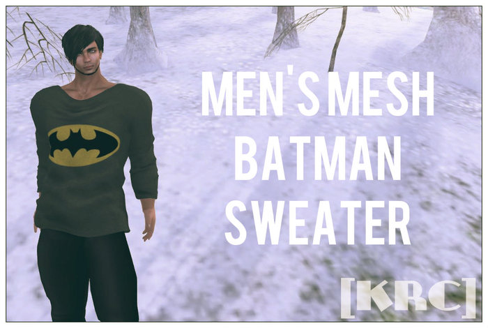 [ KRC ]  Batman Mens long sleeve loose Shirt