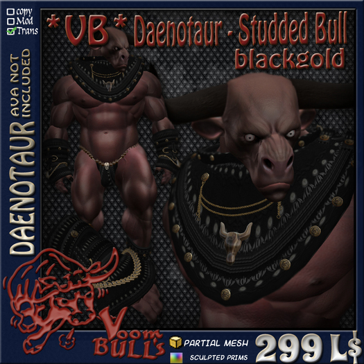 *VB* Daenotaur - Studded Bull Black Gold
