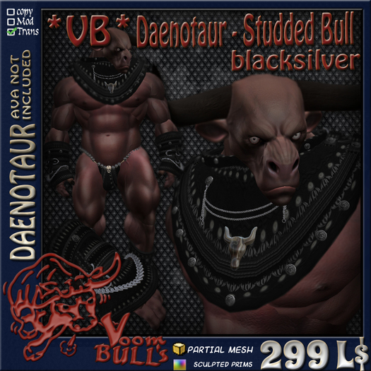 *VB* Daenotaur - Studded Bull Black Silver