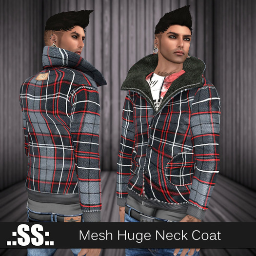 .:SS:. MESH BLACK ON BLACK VEST SHIRT & TIE 