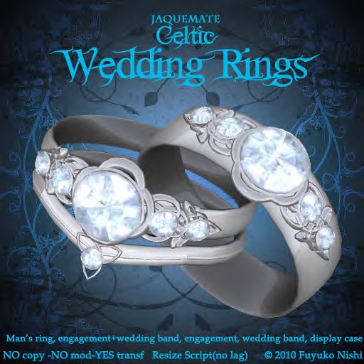*JaqueMate*-celtic wedding rings(box)