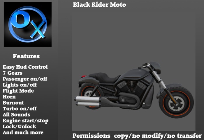 Black Rider Moto-Oxygen Islands