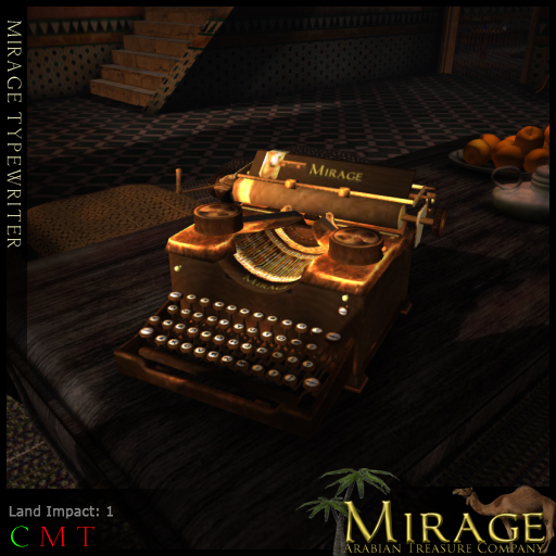 =Mirage= Typewriter - Copper & Brass