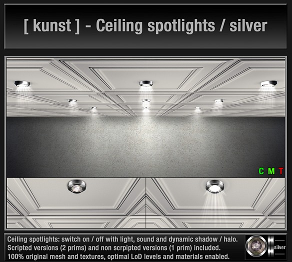 [ kunst ] - Ceiling spotlights / silver