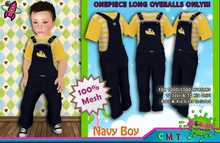 [SKTD] Toddleedoo Navy Boy Full Mesh Overalls LONG