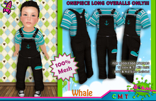 [SKTD] Toddleedoo Whale Aqua Full Mesh Overalls LONG