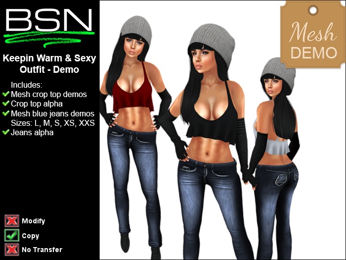 BSN Keepin Warm & Sexy Outfit - Demo
