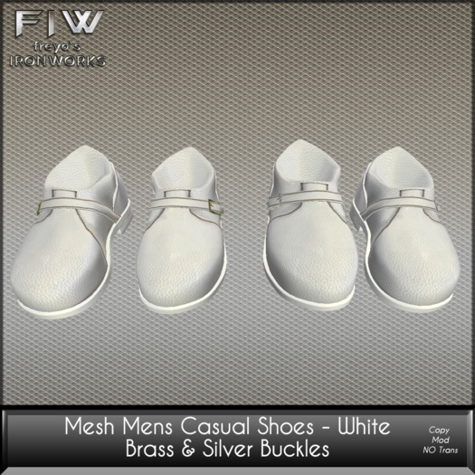 Mesh Men's Casual Shoes - White